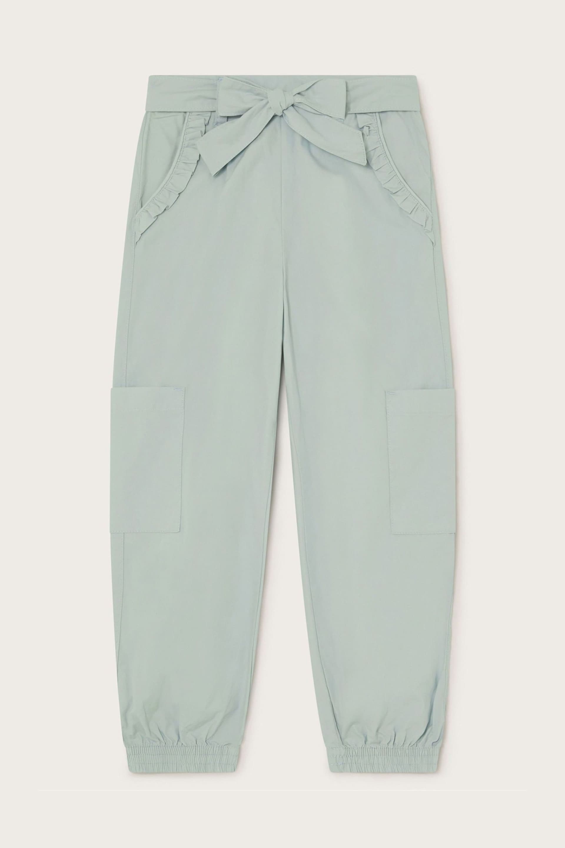 Monsoon Green Frill Pocket Cargo Trousers - Image 1 of 4
