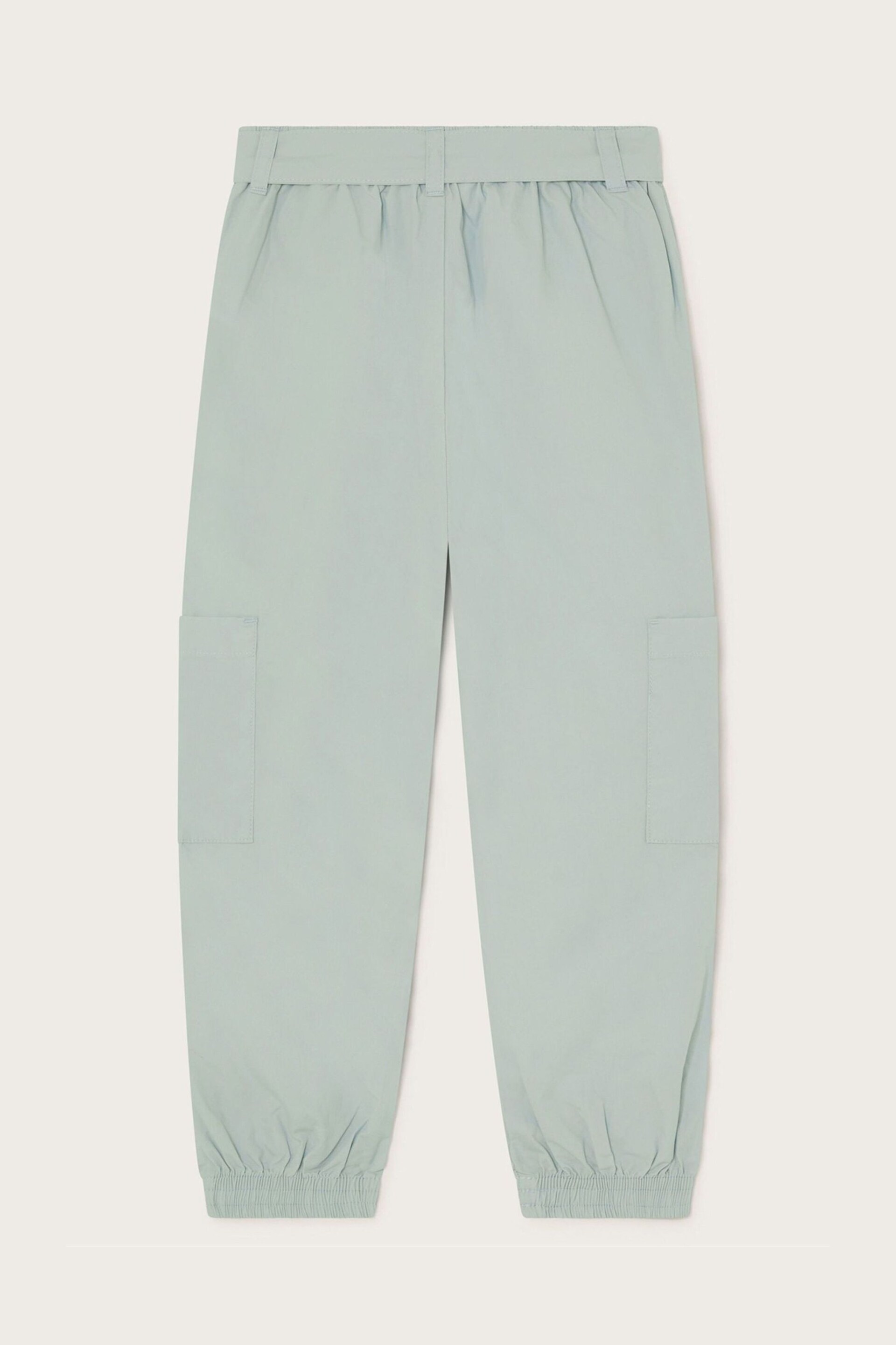 Monsoon Green Frill Pocket Cargo Trousers - Image 2 of 4