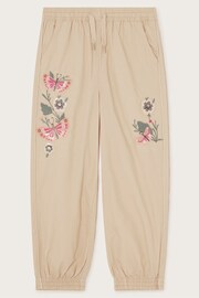 Monsoon Natural Embroidered Cargo Trousers - Image 1 of 3