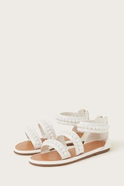 Monsoon White Pearly Strap Sandals - Image 1 of 3