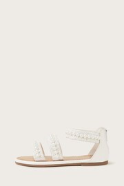 Monsoon White Pearly Strap Sandals - Image 2 of 3