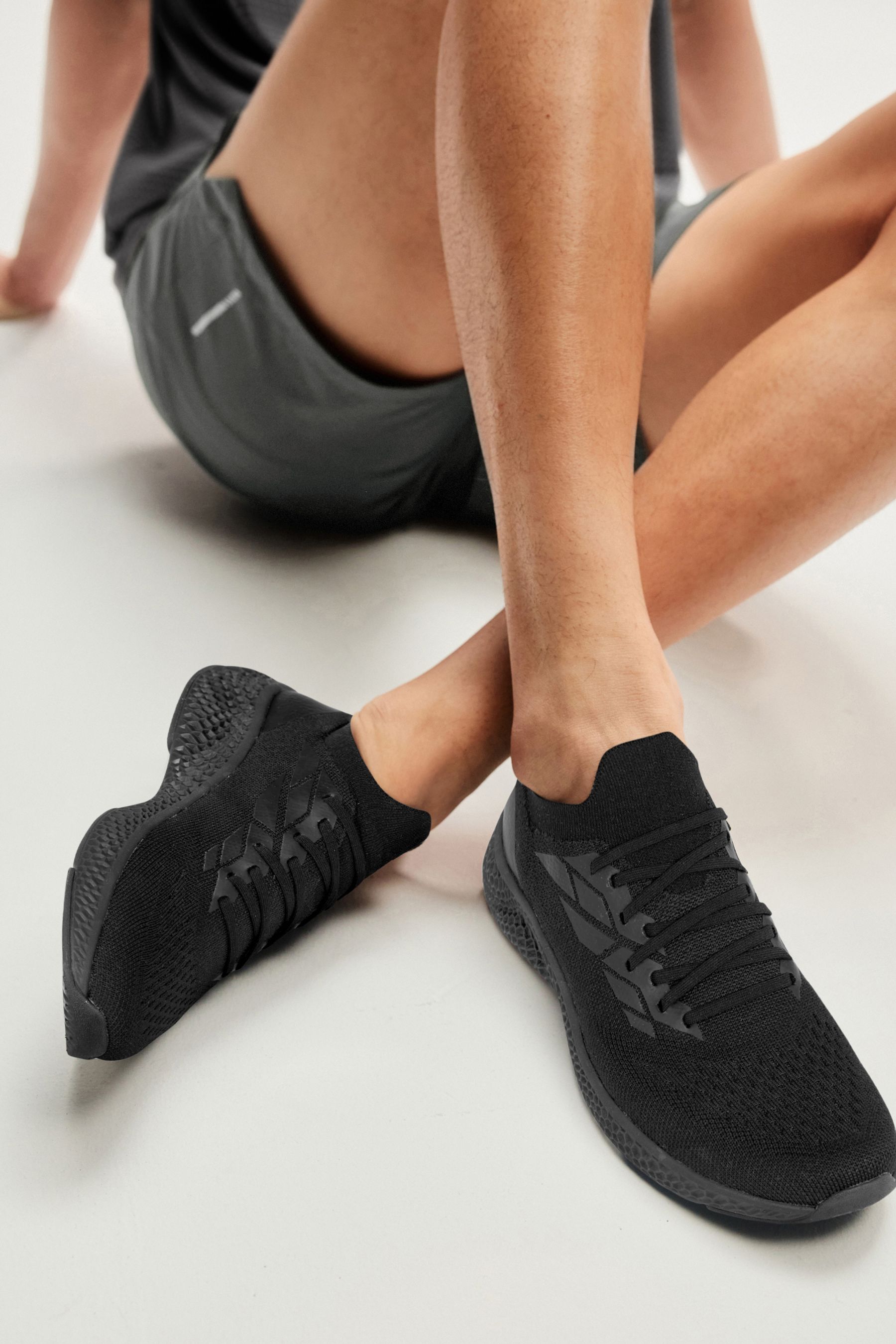 Buy Black Knitted Trainers from Next Austria
