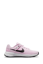 Nike Pink Revolution 6 FlyEase Easy On/Off Trainers - Image 1 of 10