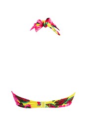 Pour Moi Yellow & Pink Multi Floral Heatwave Halter Underwired Top - Image 4 of 4