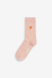 Caroline Gardner Pink Signature Heart Motif Crew Socks PK - Image 3 of 4