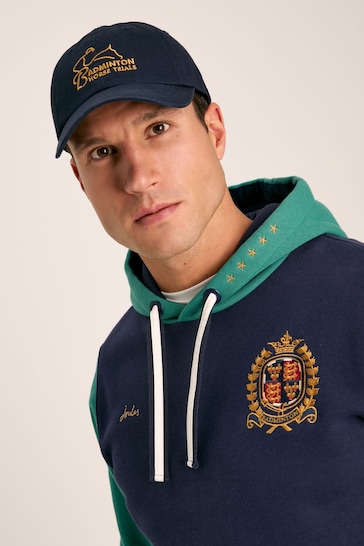 Joules Official Badminton Navy Embroidered Cap
