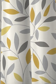 Fusion Yellow Beechwood Leaves Eyelet Lined Curtains - Image 3 of 4