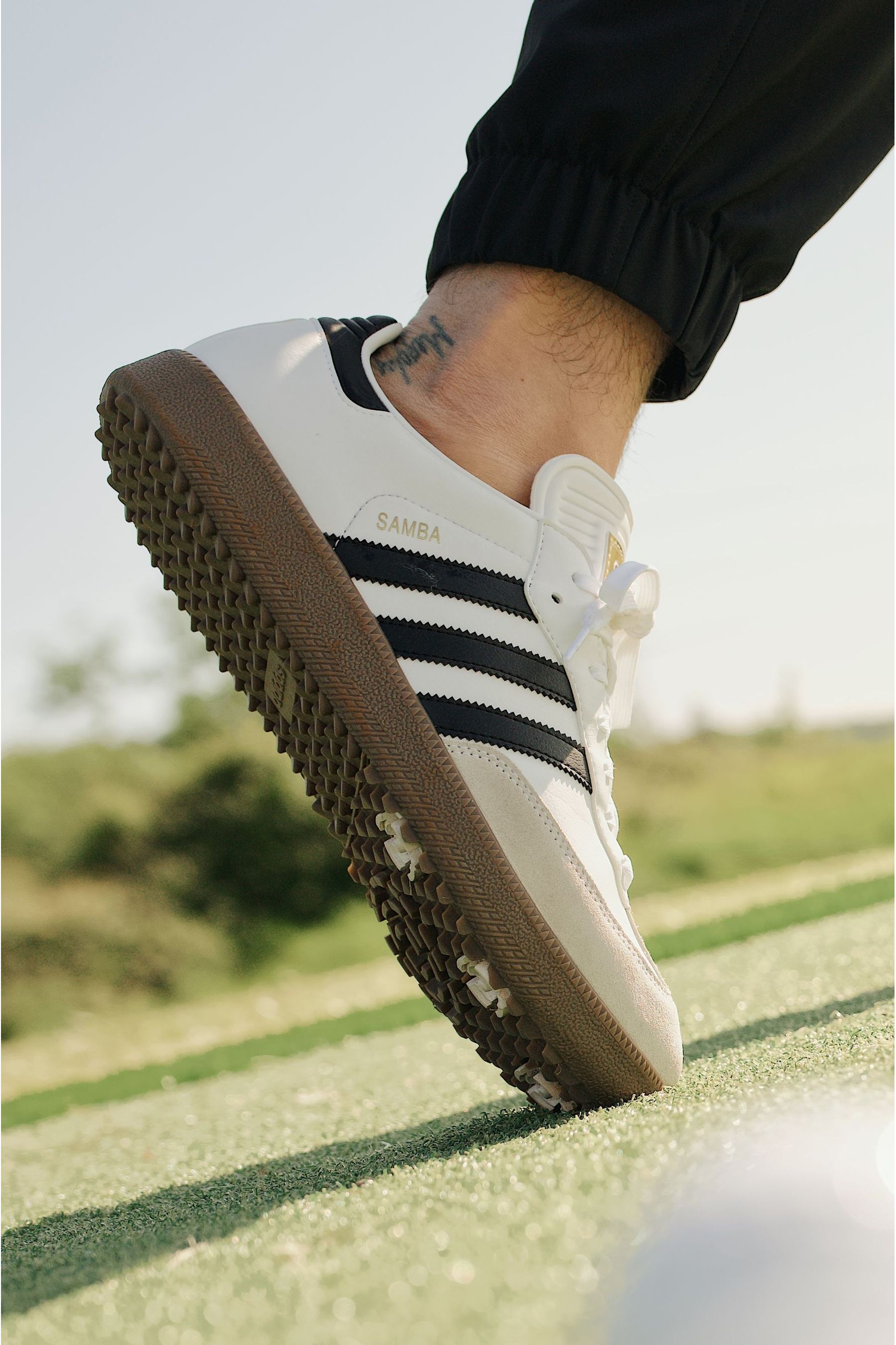 adidas Golf Samba White Black Shoes