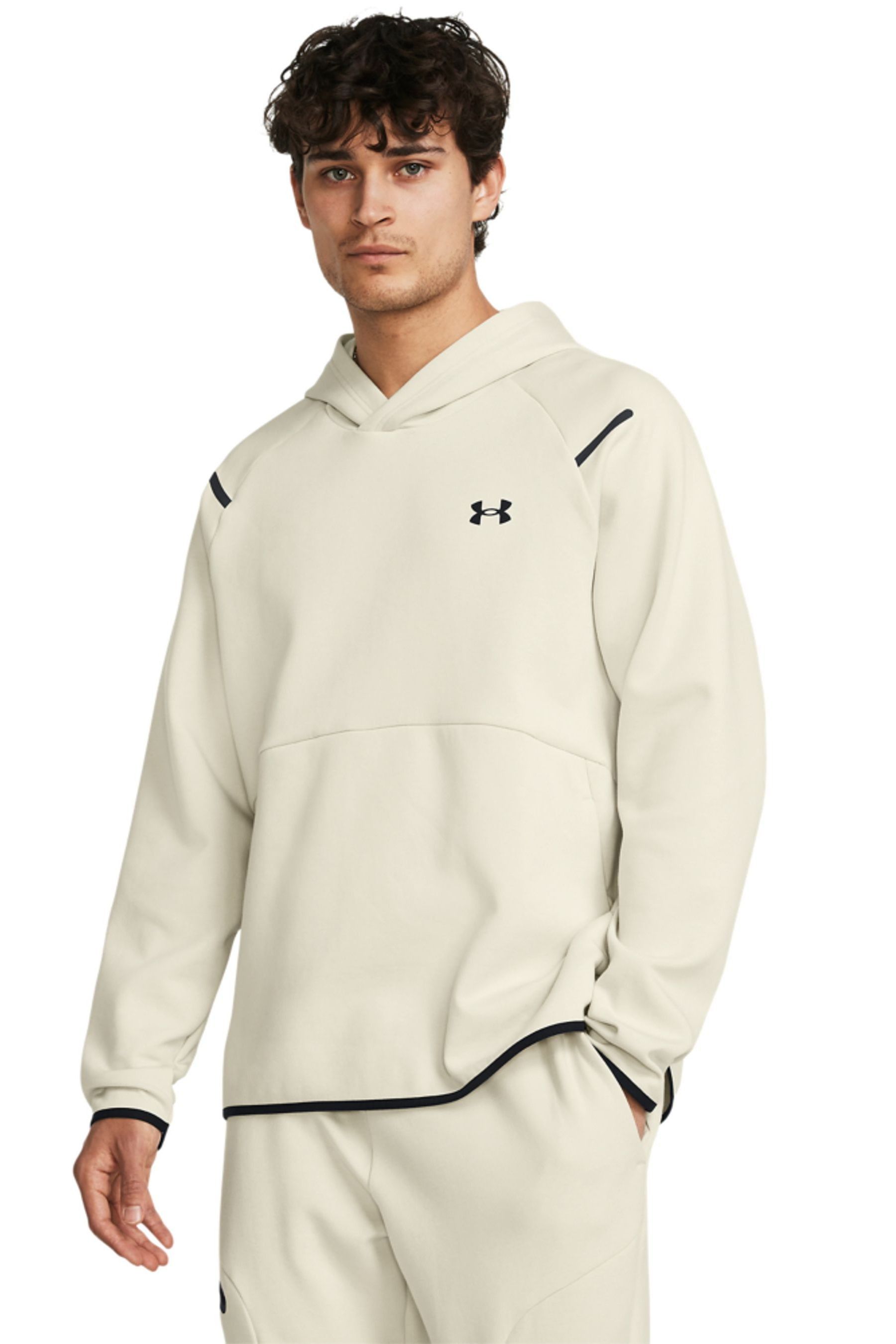 Buy Under Armour Cream Unstoppable Fleece Hoodie from Next Lithuania