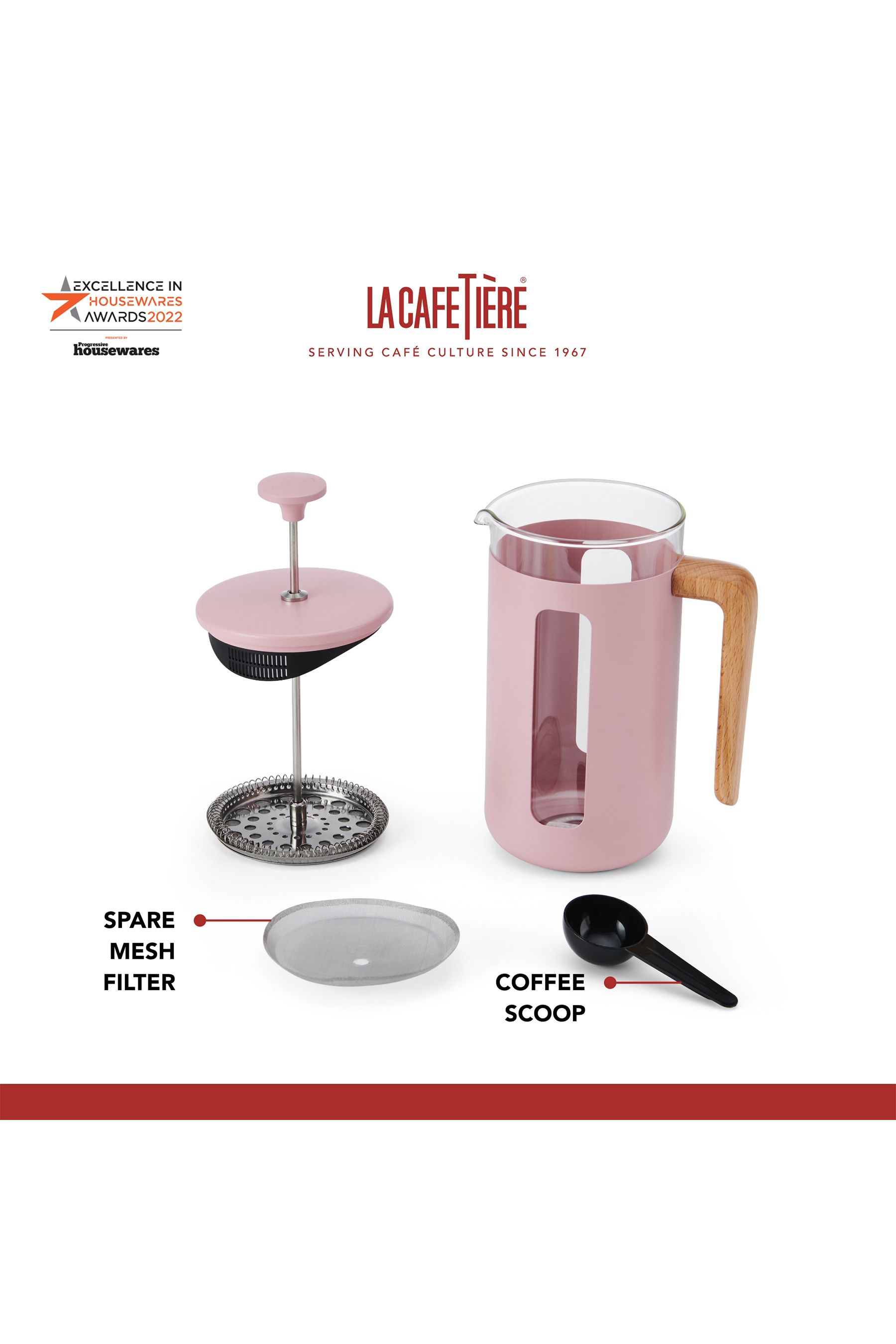 Pink french press cheap
