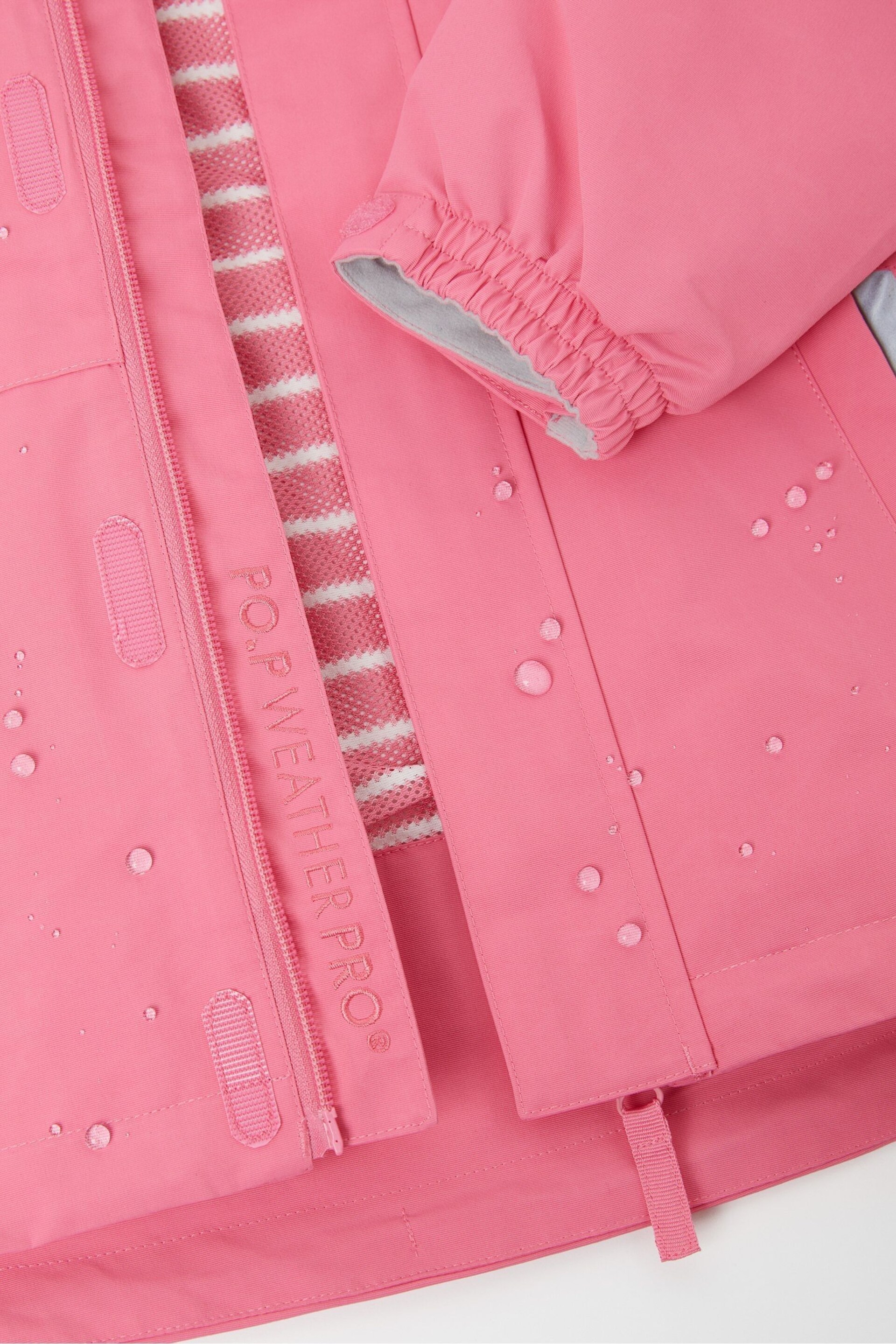 Polarn O. Pyret Pink Waterproof Shell Jacket - Image 4 of 6