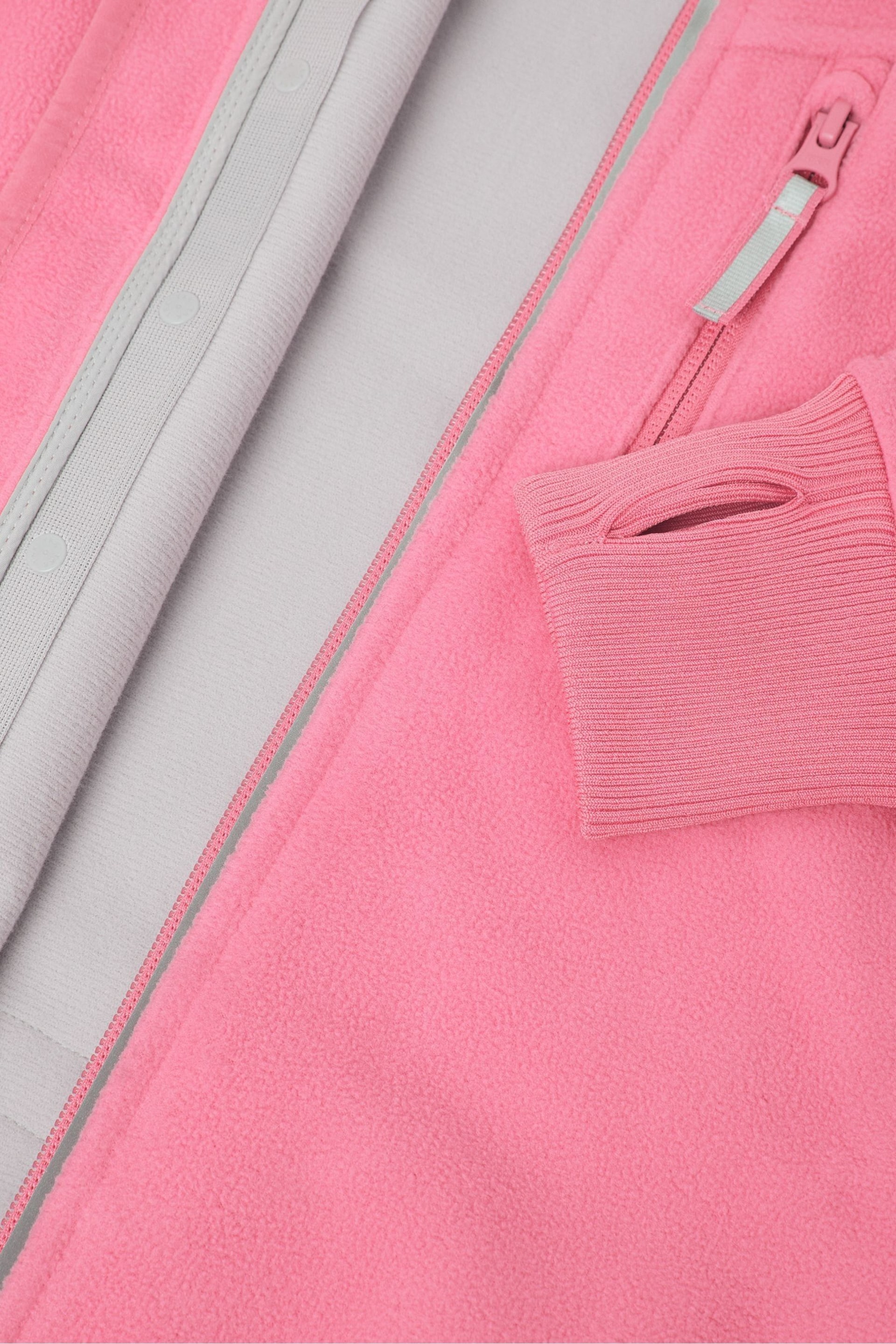 Polarn O. Pyret Pink Waterproof Fleece Jacket - Image 4 of 5