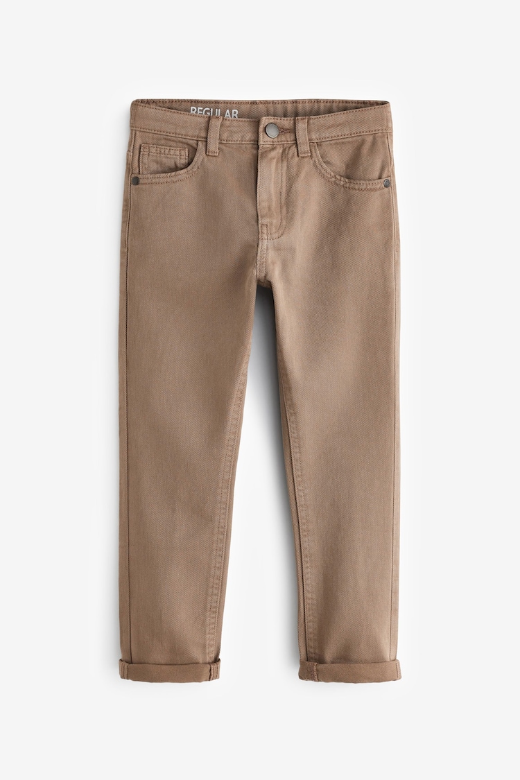 Brown Regular Fit Stretch Jeans (3-17yrs) - Image 1 of 3