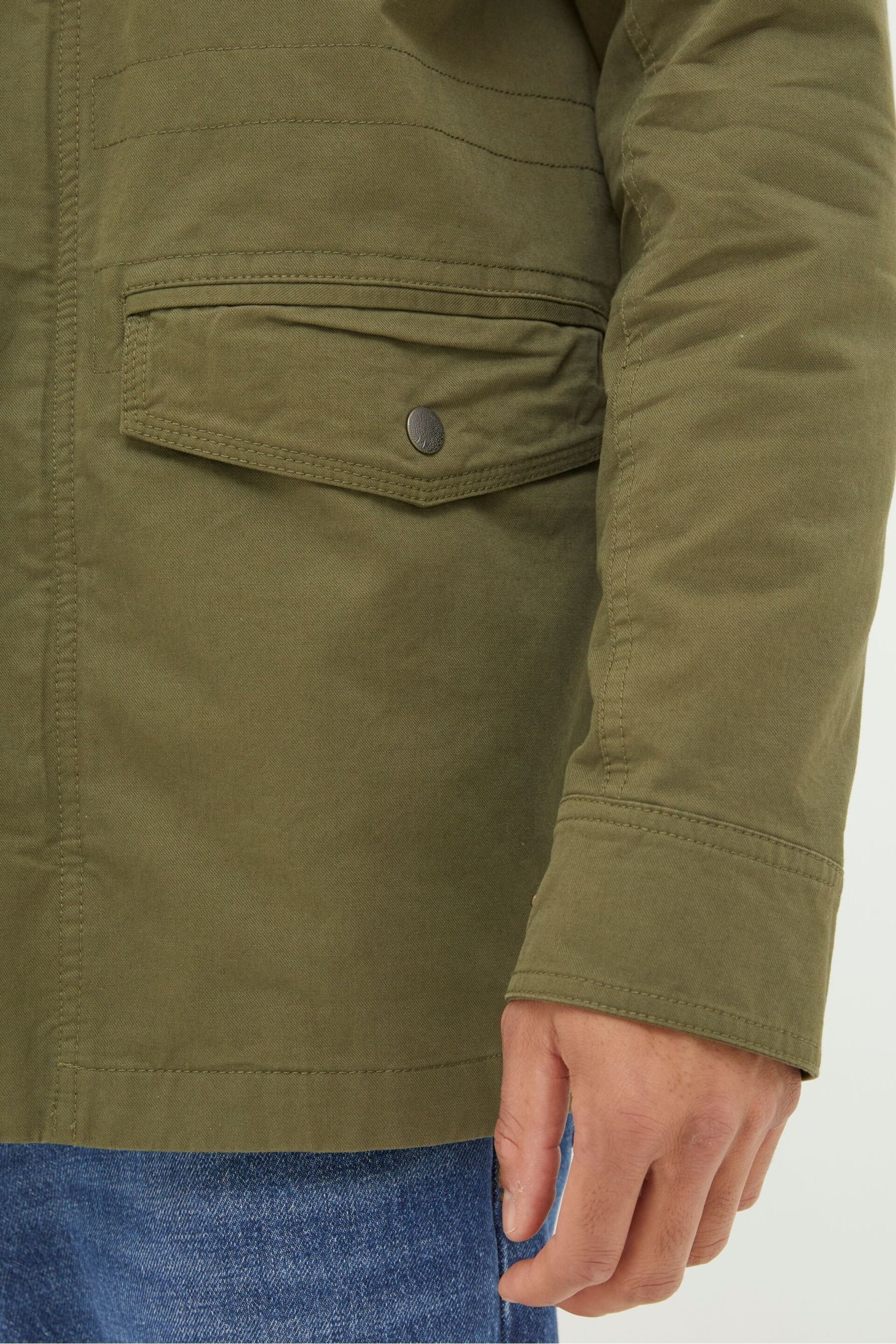 FatFace Green Cotton 4 Pocket Jacket - Image 4 of 5