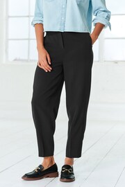 Black Adjustable Tailored Tapered Trousers - Image 2 of 6