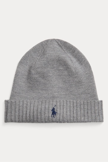 Polo Ralph Lauren Grey Merino Wool Hat