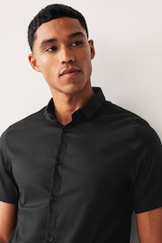 Armani Exchange Stretch Short Sleeve Black Shirt - Image 3 of 4
