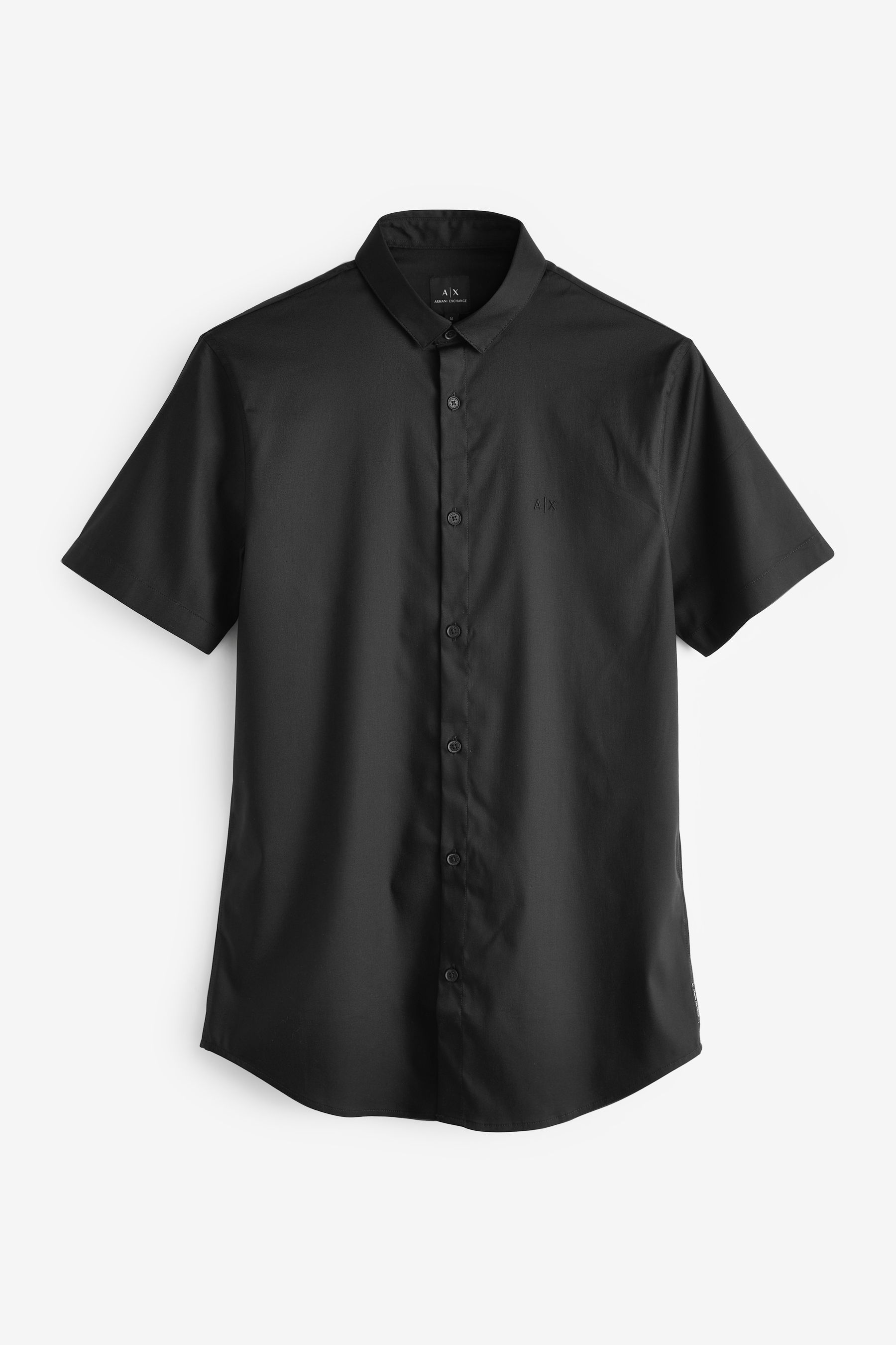 Armani Exchange Stretch Short Sleeve Black Shirt