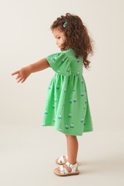 Bright Green Wrap Jersey Dress (3mths-7yrs) - Image 3 of 7