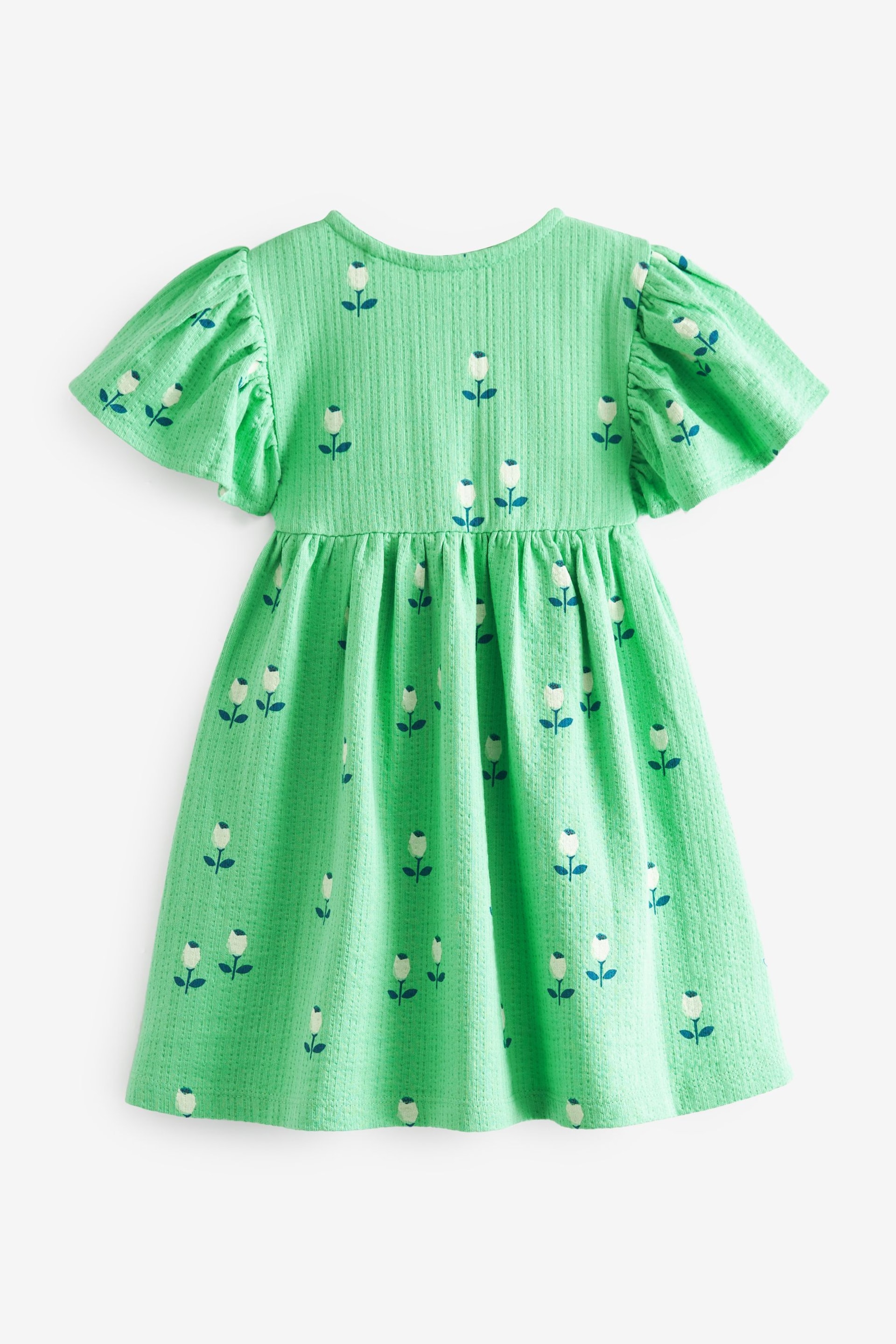 Bright Green Wrap Jersey Dress (3mths-7yrs) - Image 6 of 7