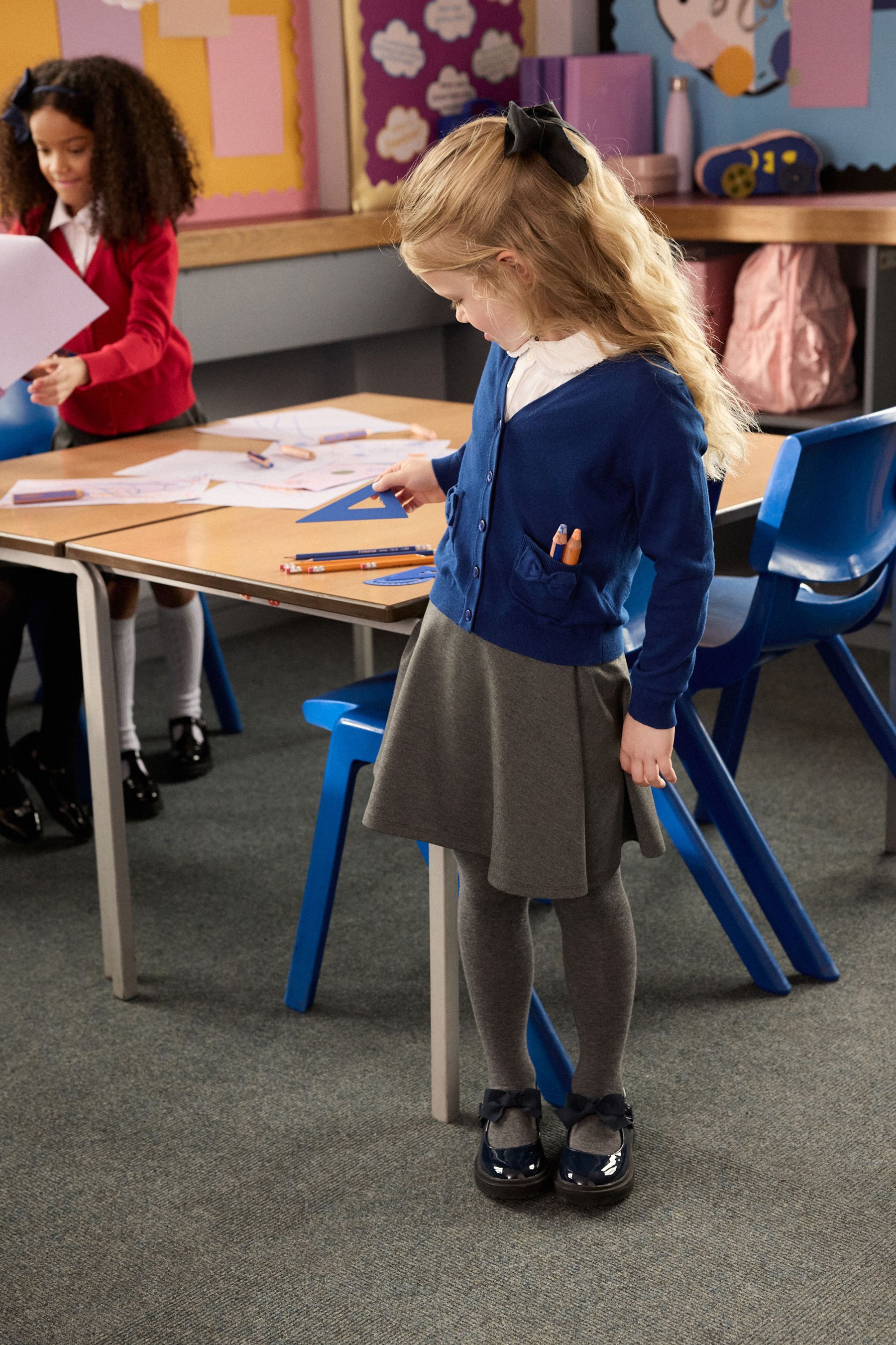 Royal blue school shop sweatshirt cardigan