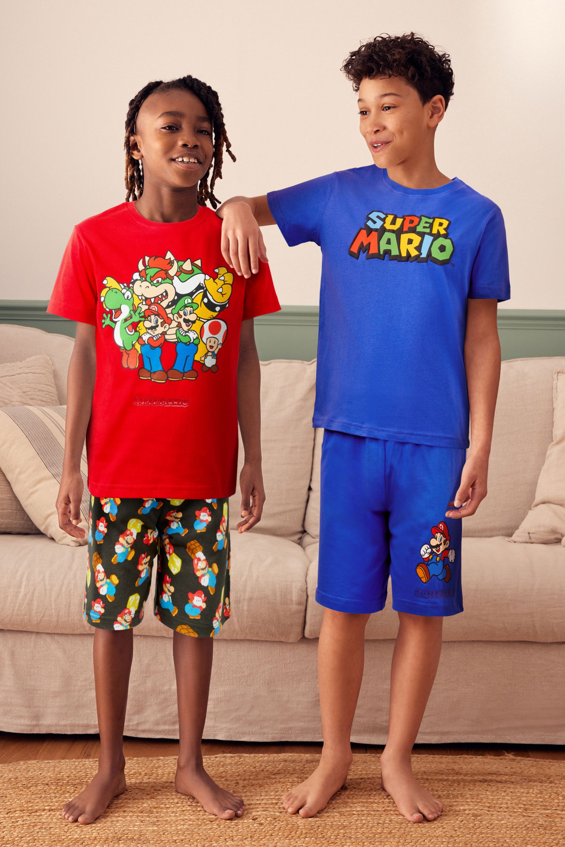 Buy Blue Red Super Mario Short Pyjamas 2 Pack 3 16yrs from Next United Arab Emirates