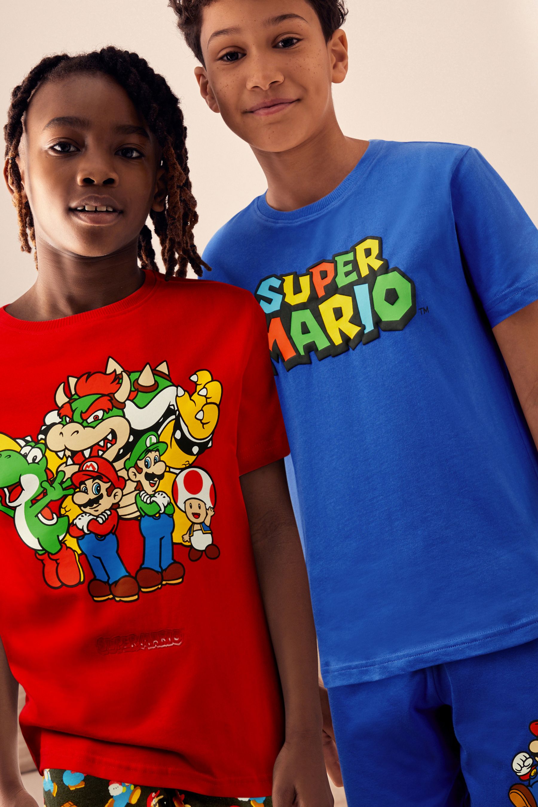 Buy Bleu Rouge Super Mario Pyjama court 2 Pack 3 16ans from Next Luxembourg