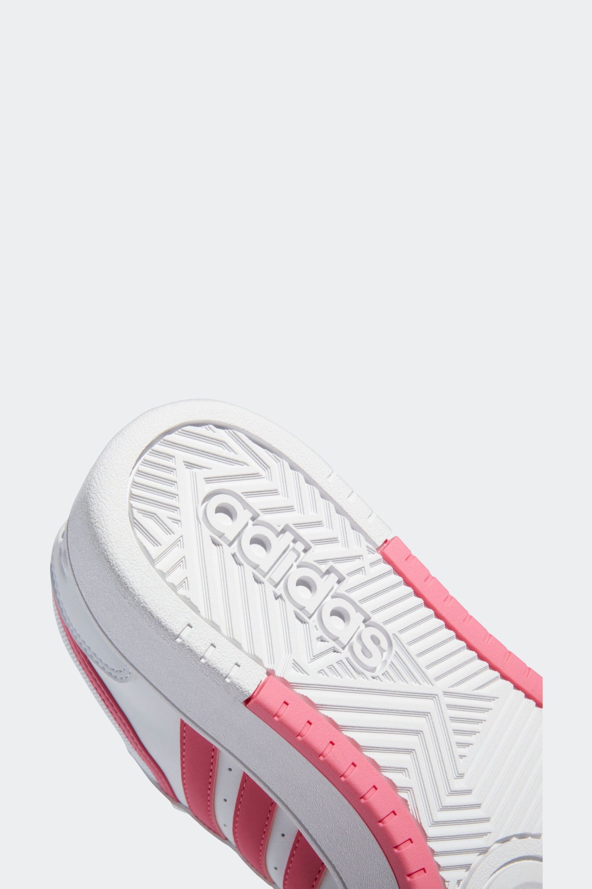 adidas Originals White/Pink Hoops 3.0 Bold Trainers - Image 7 of 9