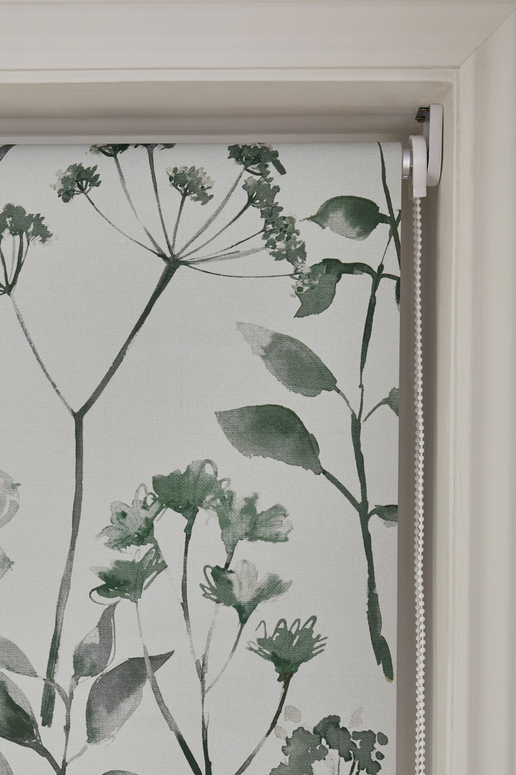 Green Isla Floral Ready Made Blackout Roller Blind