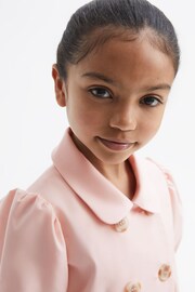 Reiss Pink Naomi Junior Puff Sleeve Belted Dress - Image 4 of 8