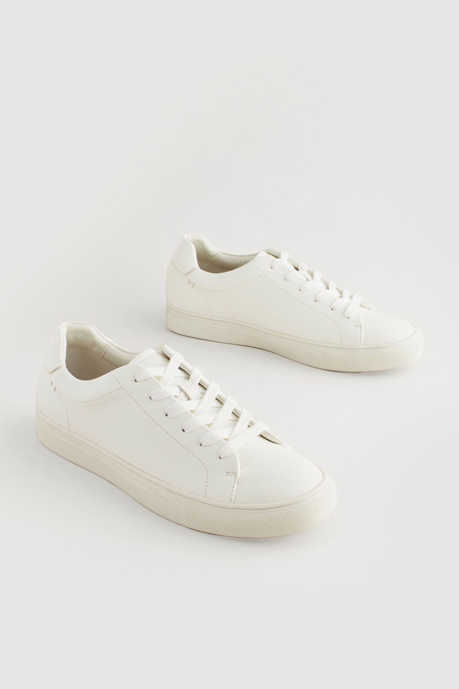 Next mens white trainers on sale