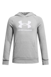 Under Armour Grey Rival Fleece BL Hoodie - Image 1 of 2