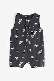 Grey/White Palm All-Over Print All-In-One (3mths-7yrs) - Image 1 of 4