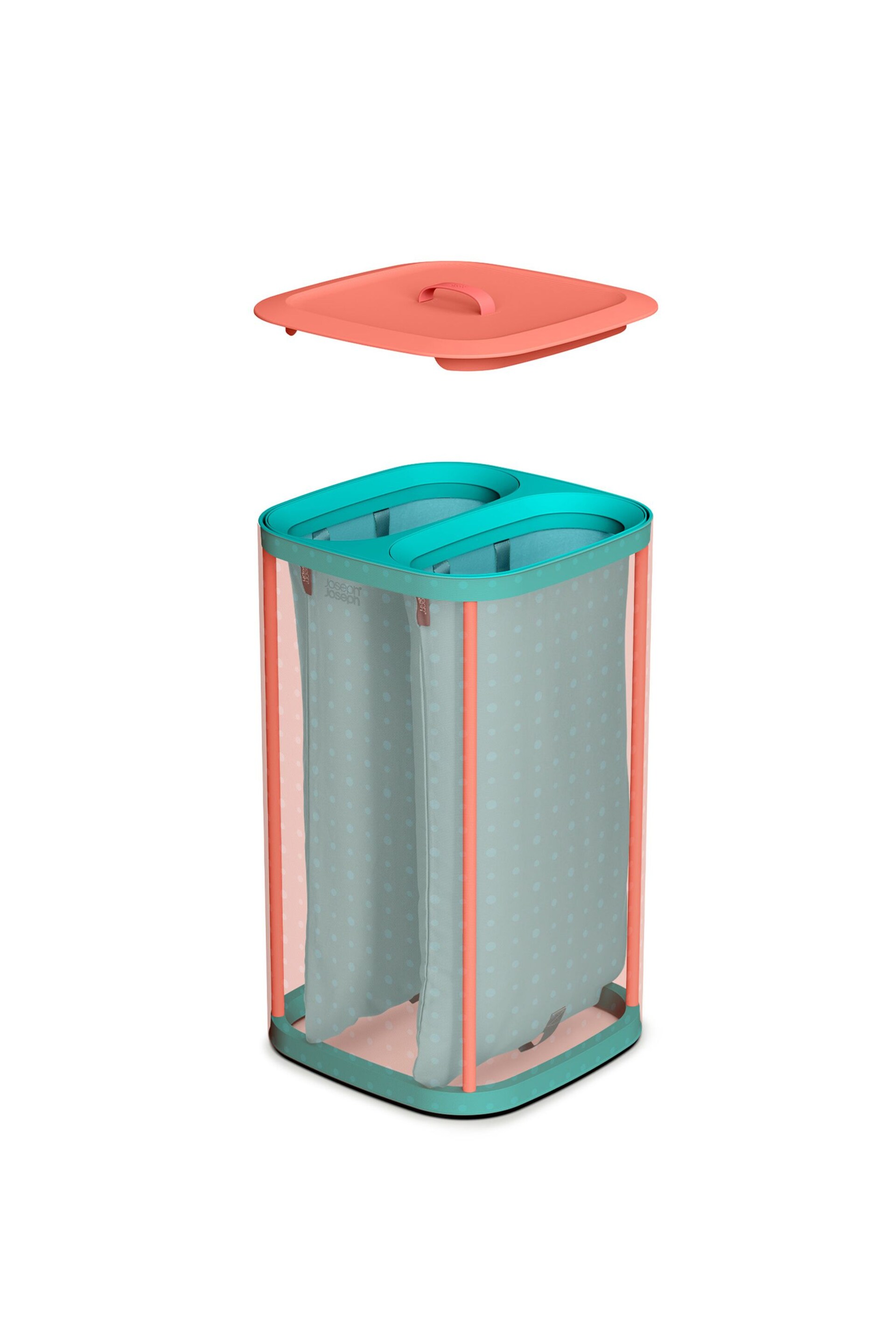 Joseph Joseph Orange Tota 60 Litre Laundry Separation Basket - Image 6 of 7