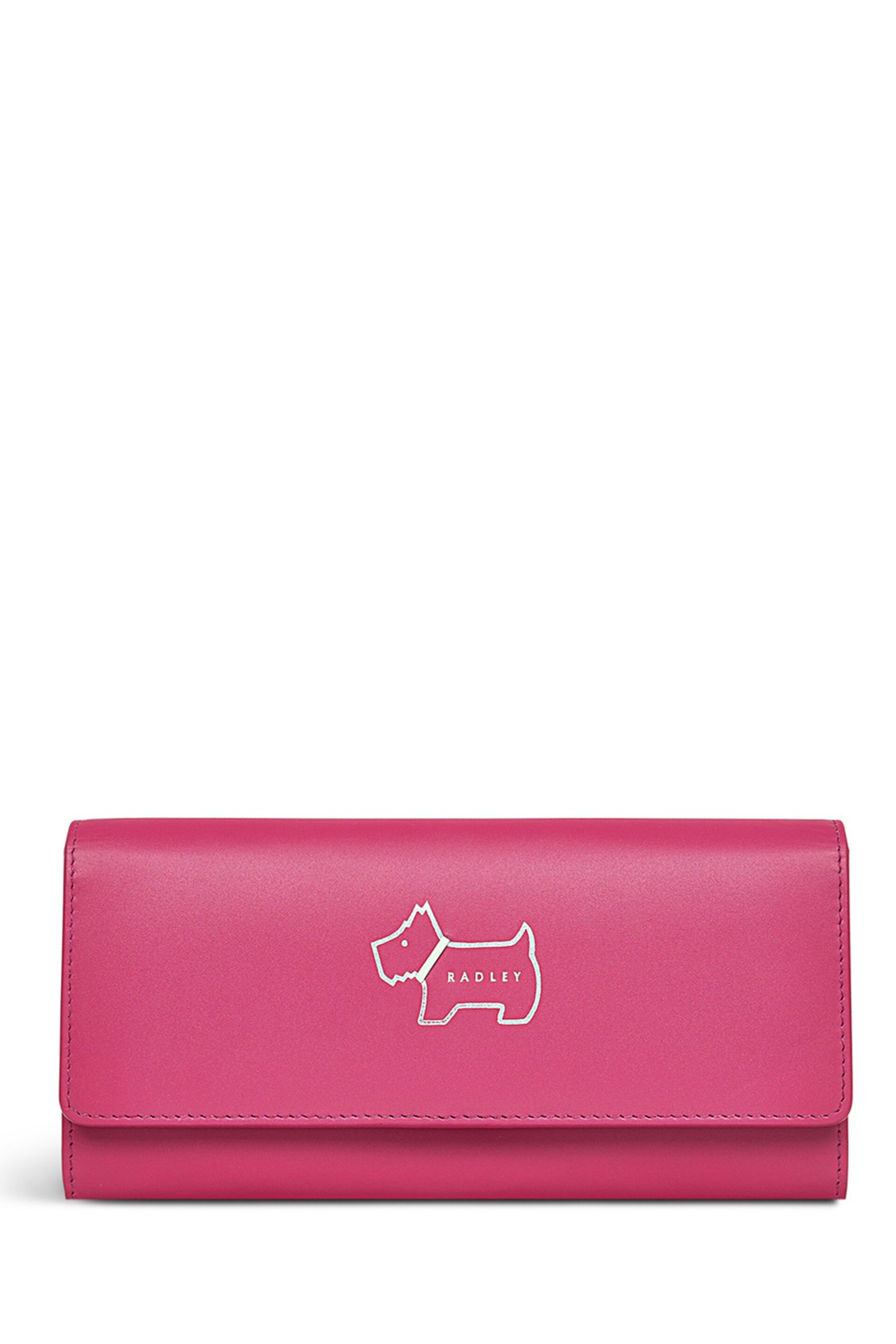 Radley London Pink Heritage Dog Outline Large Flapover Matinee Purse - Image 1 of 4