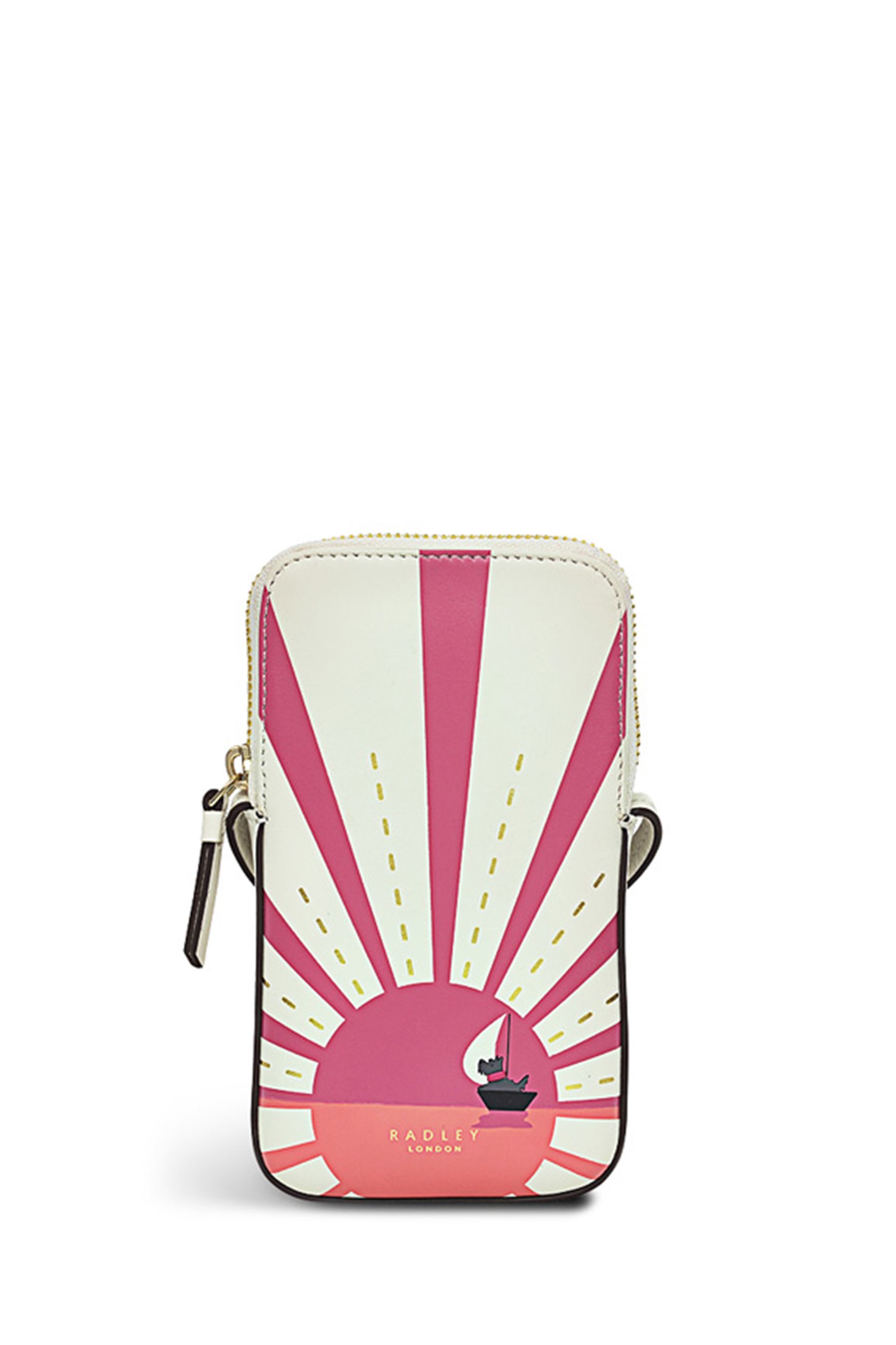 Radley London Medium Sailing Into The Sunset Zip Around Phone Cross Body White Bag