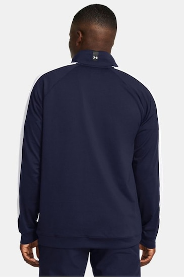 Under Armour Navy Blue/Khaki Green Golf Storm Midlayer Half Zip Sweatshirt
