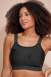 Black Next Active Sports DD+ Non Pad Wired Minimise Bra - Image 4 of 6