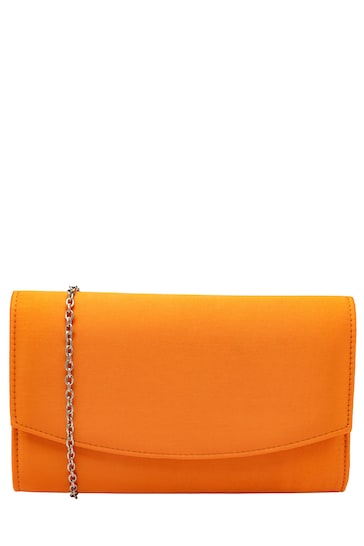 Ravel Orange Clutch Bag with Chain