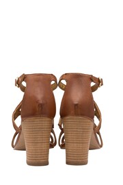 Ravel Brown Leather Heeled Sandals - Image 3 of 4