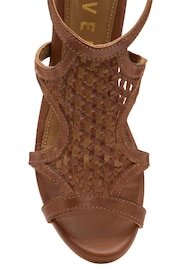 Ravel Brown Leather Heeled Sandals - Image 4 of 4