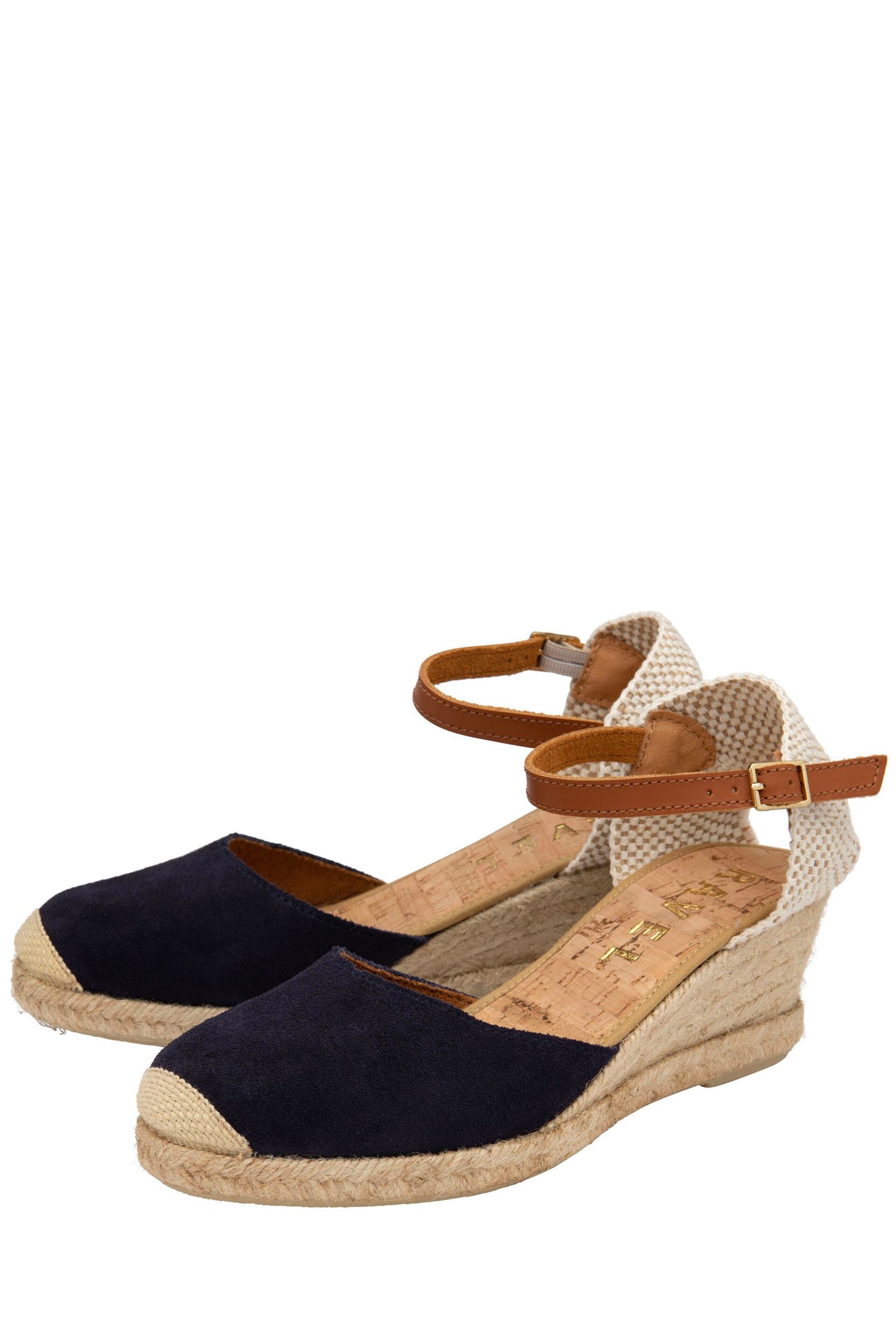 Ravel Blue Ankle Strap Wedge Espadrilles - Image 2 of 4