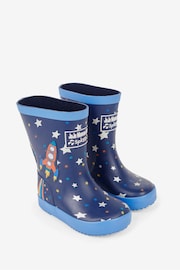 JoJo Maman Bébé Navy Blue Rocket Wellies - Image 1 of 5