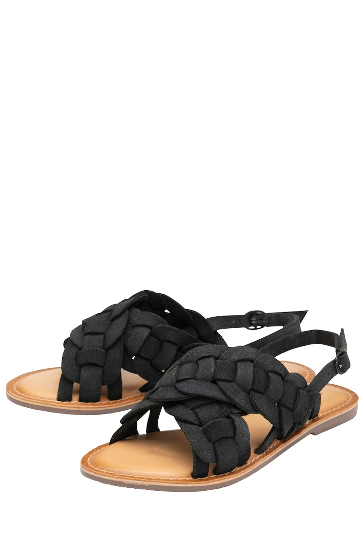 Ravel Black Suede Slingback Flat Sandals - Image 2 of 4