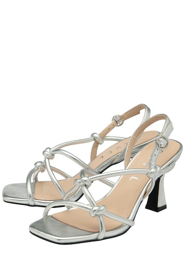 Ravel Silver Open Toe Strappy Sandals