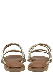Ravel Silver/Brown Flat Strappy Mule Sandals - Image 3 of 4