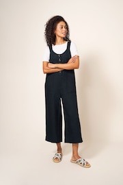 White Stuff Black Viola Linen Dungarees - Image 2 of 4