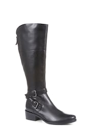Jones Bootmaker Phoebe Leather Knee High Black Boots - Image 3 of 6