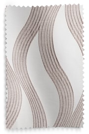 Natural Jacquard Swirl Eyelet Lined Curtains - Image 5 of 5