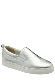 Ravel Silver Leather Slip-Ons Trainers - Image 1 of 4